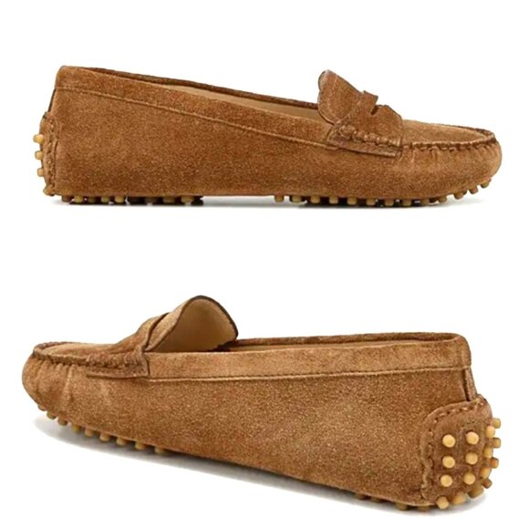 Veronica Beard Jia hazelwood Suede Loafers Women Size 9.5 - Picture 5 of 11